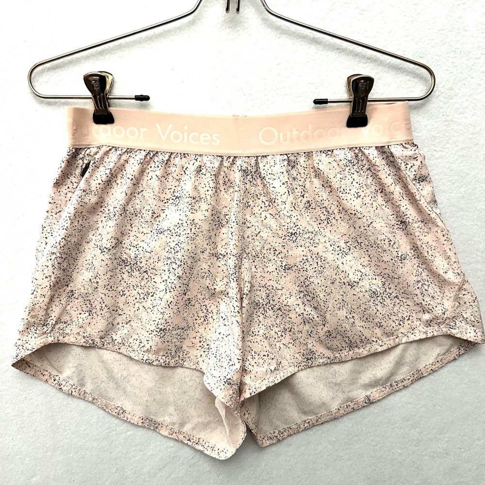 Outdoor Voices Relay Shorts Womens Small Peach‎ Speckled Athletic Running Gym S